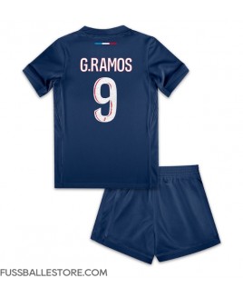 Günstige Paris Saint-Germain Goncalo Ramos #9 Heimtrikotsatz Kinder 2024-25 Kurzarm (+ Kurze Hosen)